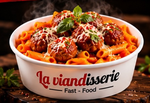 Bowl meatballs pasta