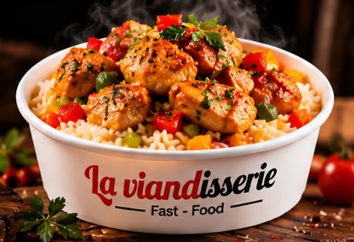 Bowl riz poulet mariné