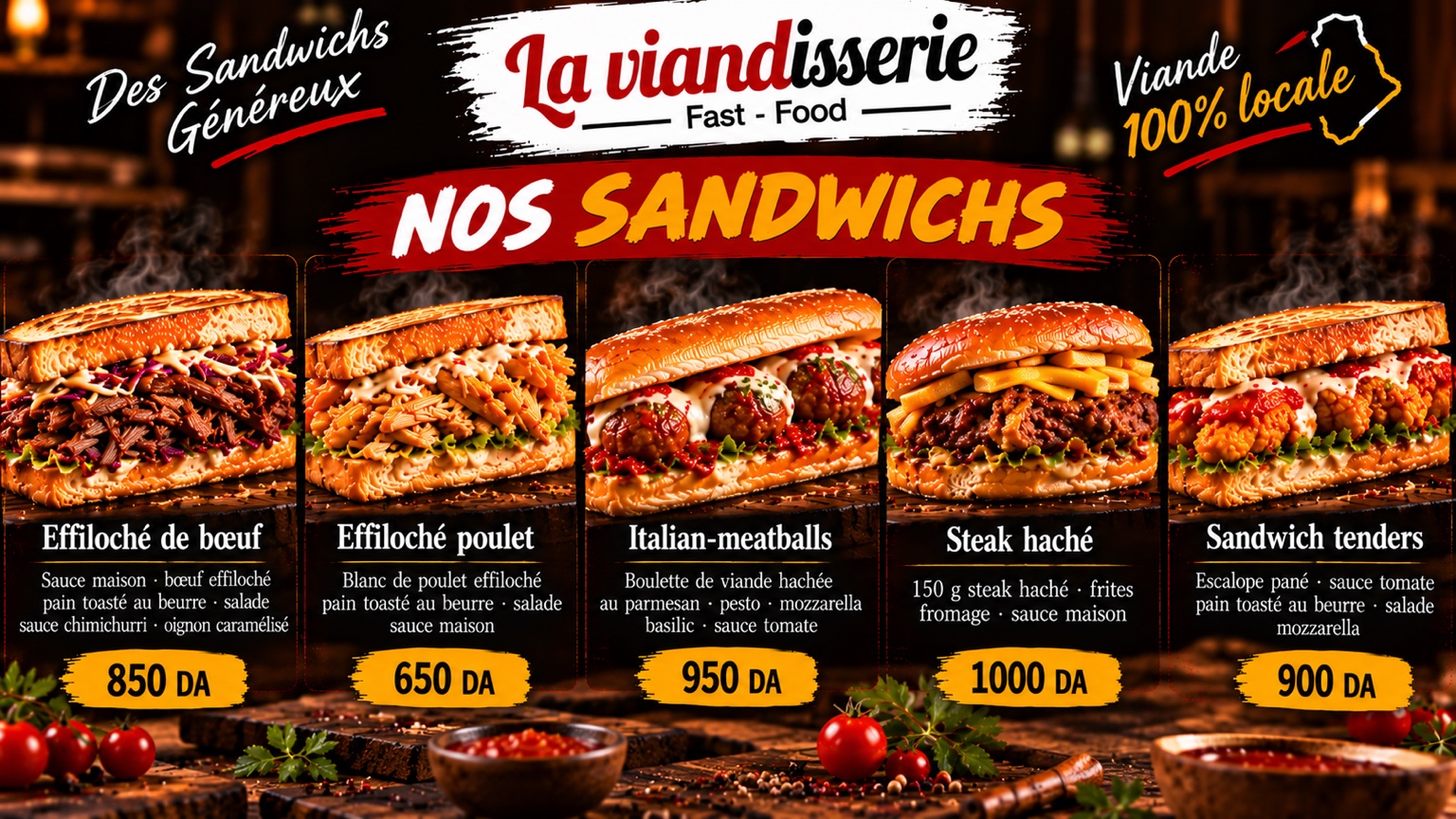 Nos sandwichs